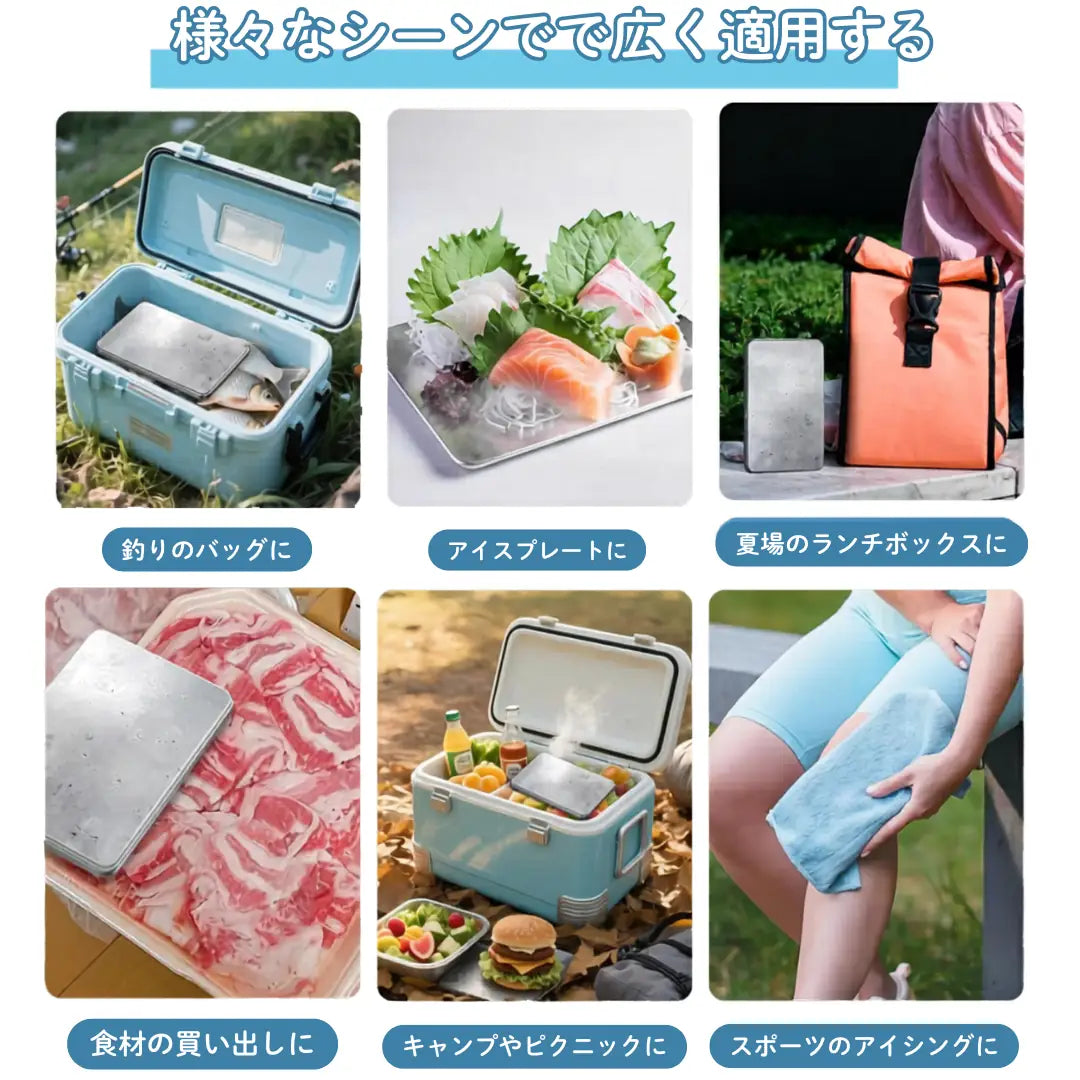 【驚異の保冷力】ステンレス製 強力保冷剤 氷点下キープ [2個セット]
