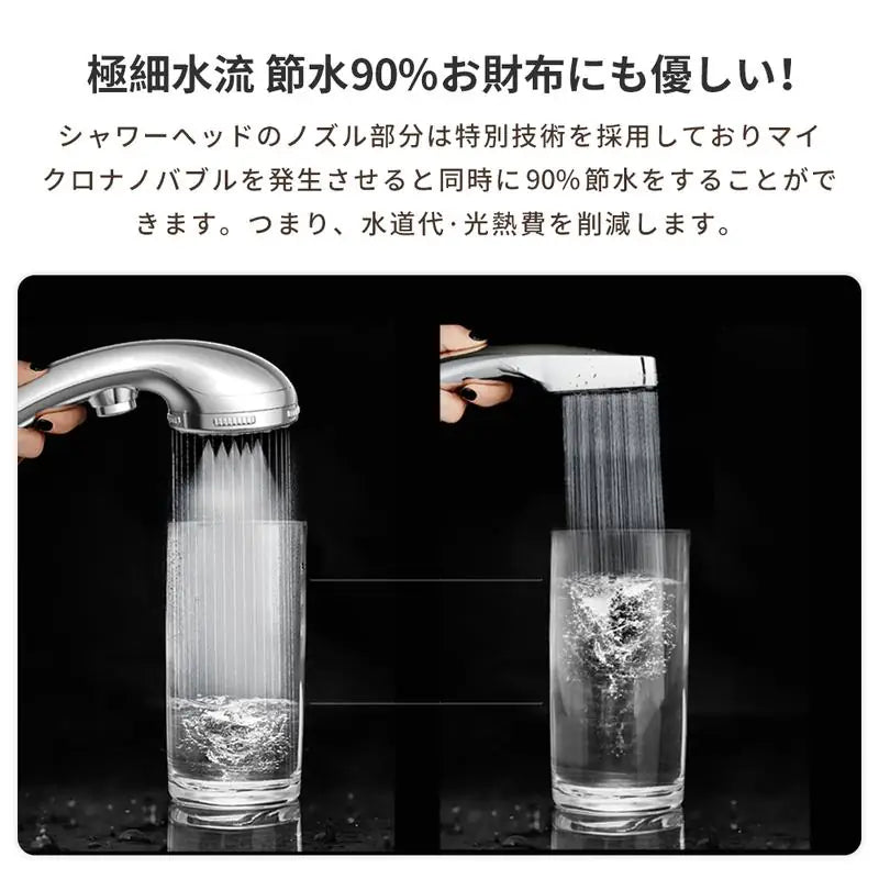 ホンワリ マイクロナノバブルシャワーヘッド｜高水圧×節水92％